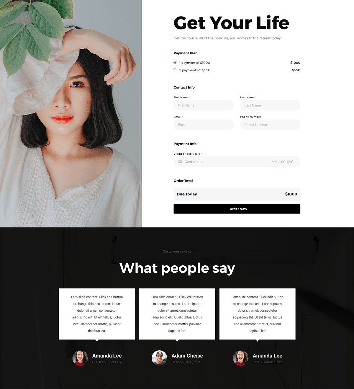 studiocart customized checkout